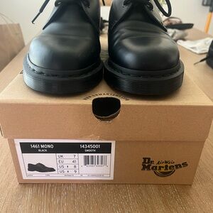 Dr. Martens Black Leather Oxfords with Classic Design